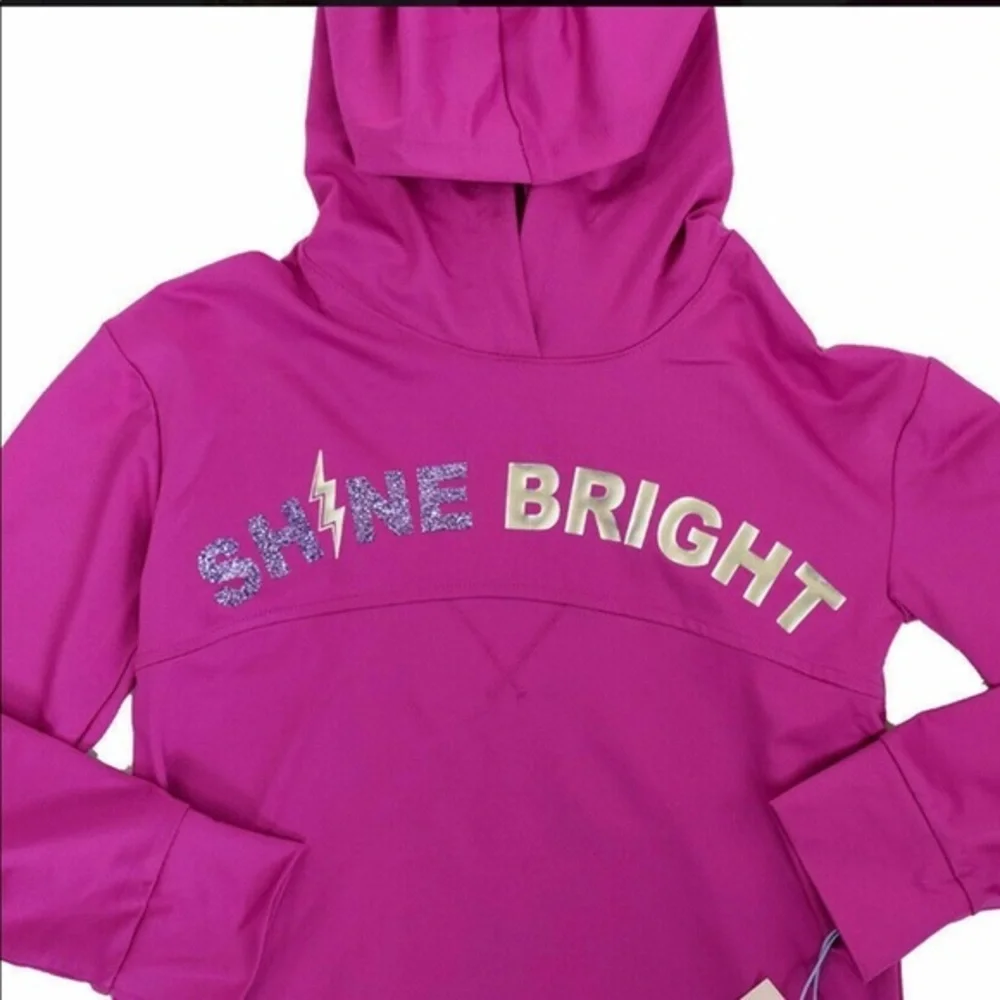 Shine Bright Pink Purple Hooded Sweatshirt…